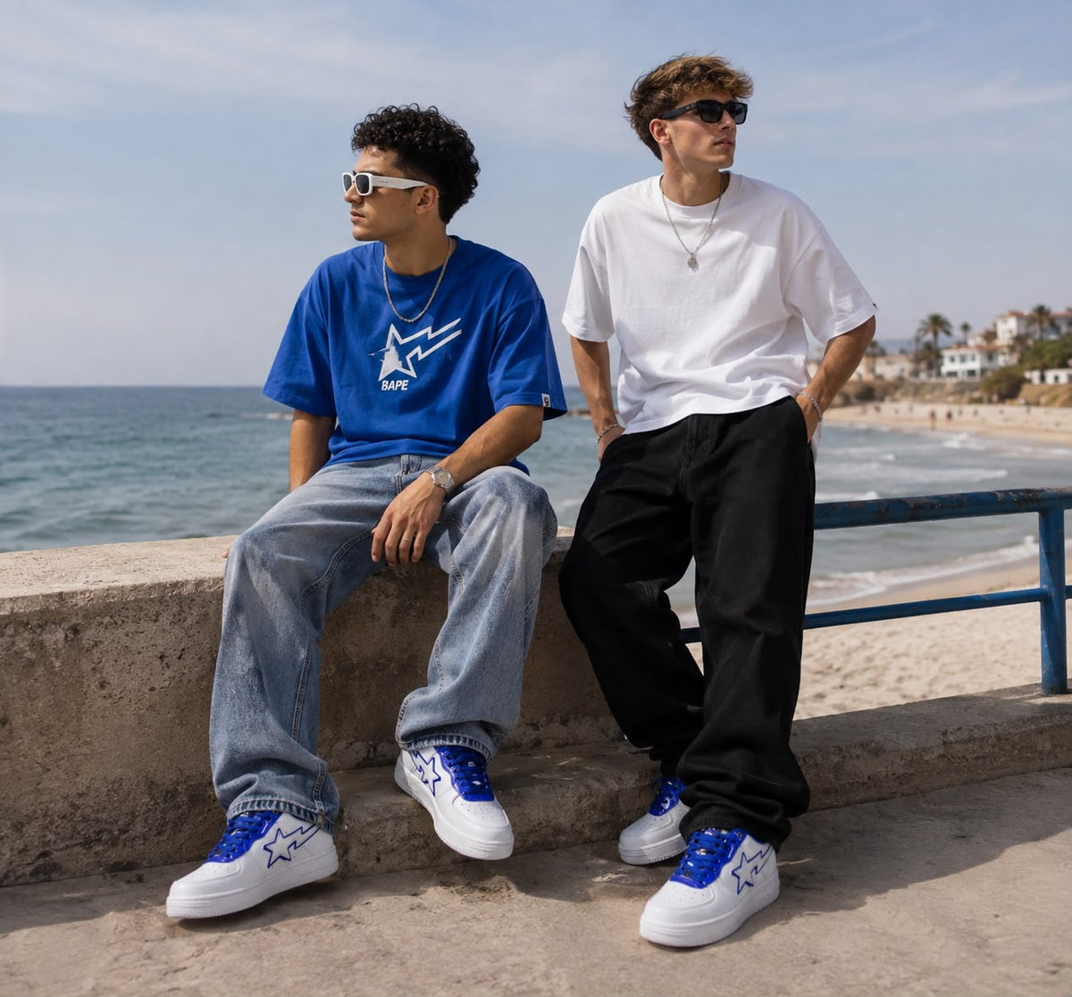 A Bathing Ape BAPE STA OS White Blue
