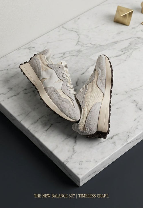 New Balance 327 Beige Leather